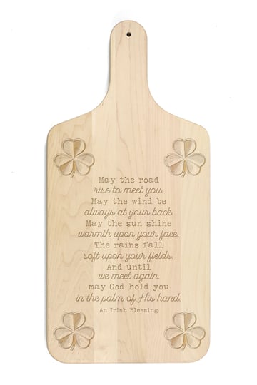 Irish Blessing Maple Paddle Cutting Board